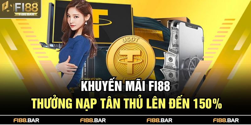 Khuyến mãi FI88 - Thưởng nạp tân thủ lên đến 150%